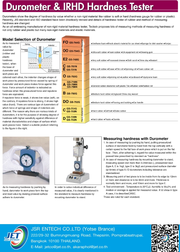 Model Selection of Durometer_JSR Entech